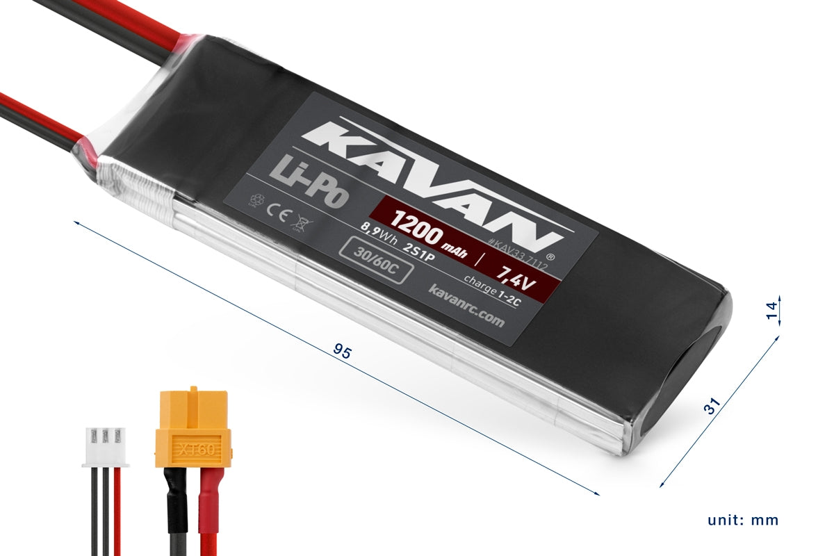 KAVAN Li-Po 1200mAh/7,4V 30/60C