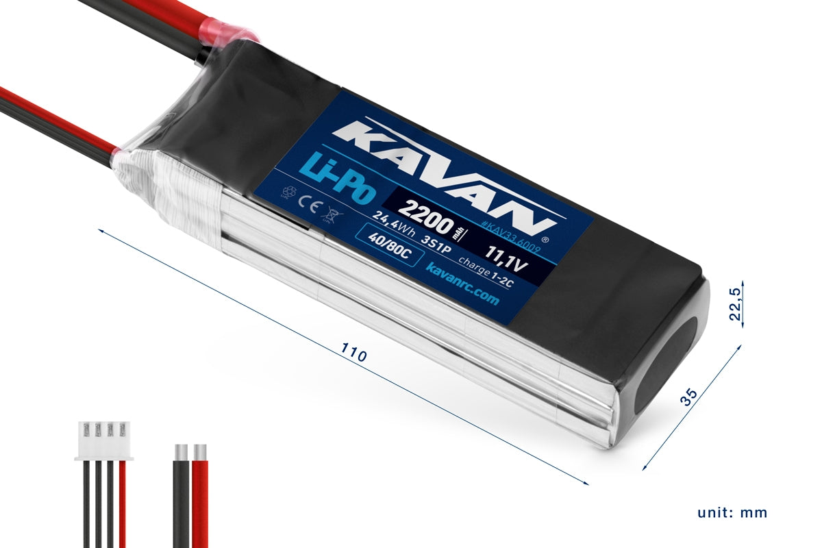 KAVAN Li-Po 2200mAh/7,4V 40/80C 16,3Wh