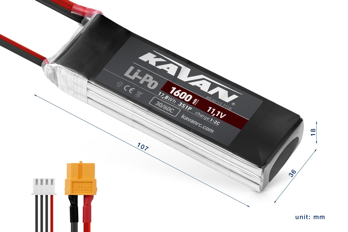 KAVAN Li-Po 1600mAh/11,1V 30/60C