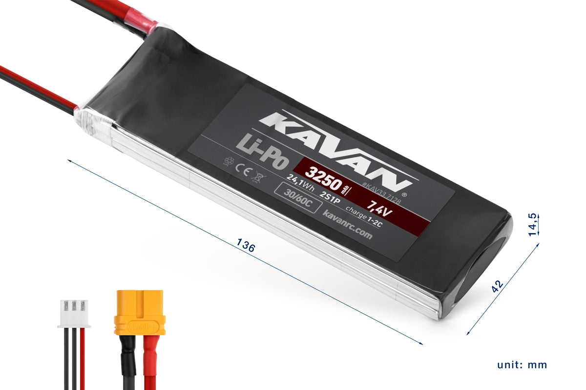 KAVAN Li-Po 3250mAh/7,4V 30/60C