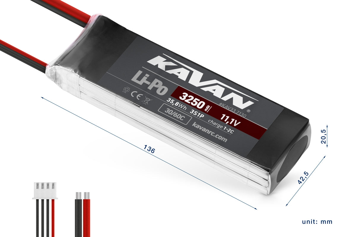 Batteria KAVAN Li-Po 3250mAh/11,1V 30/60C Air pack